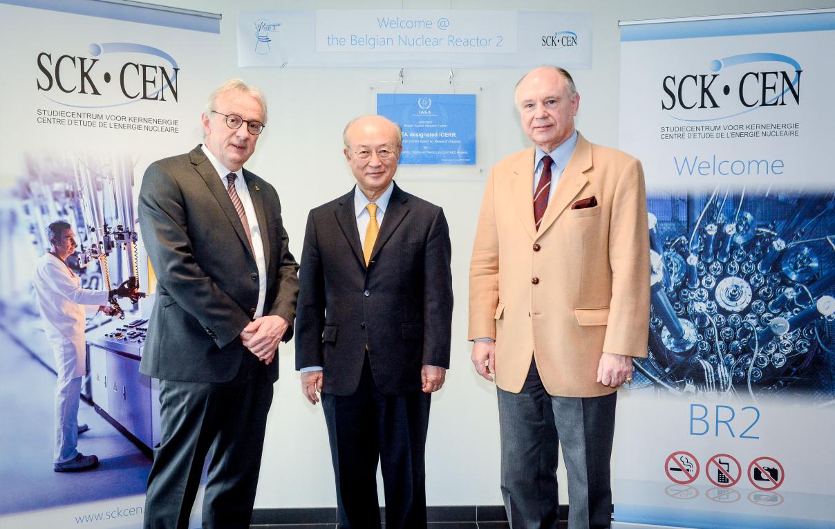 Bezoek Yukiya Amano IAEA - SCK CEN (2018)